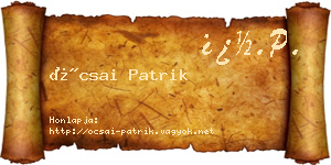Ócsai Patrik névjegykártya